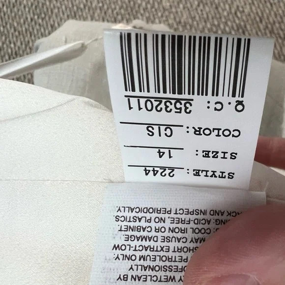 Casablanca Bridal Gown Iris 2244 Size 14 Champagne/Ivory/Silver - Picture 11 of 12